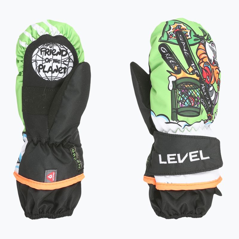 Level Animal Kinder-Skihandschuhe lime