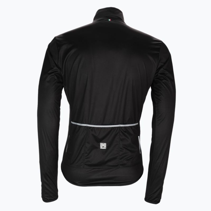 Herren Santini Nebula Windproof/Rain Fahrradjacke schwarz 2W33275NEBULPURONE 2
