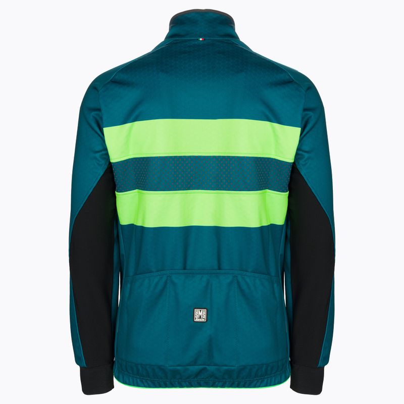 Santini Colore Winter grüne Fahrradjacke 2W50775COLORBENGTE 2