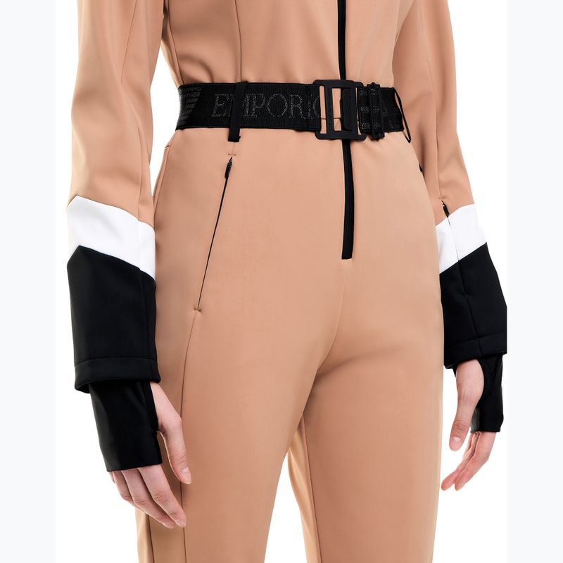 Damen-Skianzug EA7 Emporio Armani Pure Softshell Jumpsuit mocha mousse 5