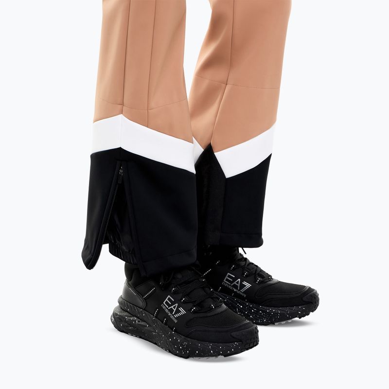Damen-Skianzug EA7 Emporio Armani Pure Softshell Jumpsuit mocha mousse 6
