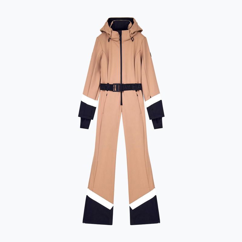 Damen-Skianzug EA7 Emporio Armani Pure Softshell Jumpsuit mocha mousse 7