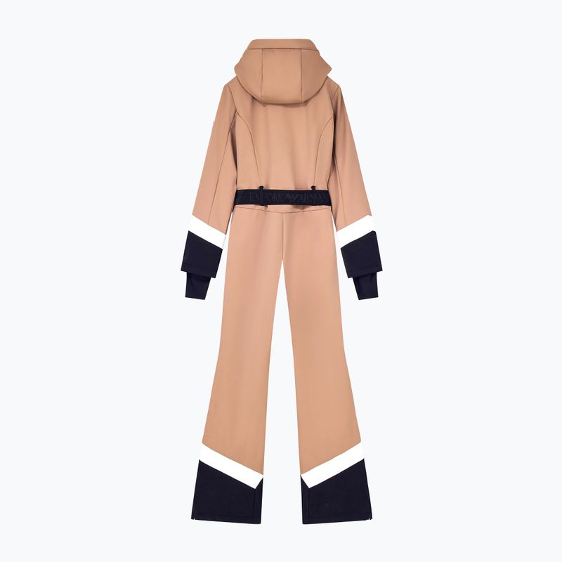 Damen-Skianzug EA7 Emporio Armani Pure Softshell Jumpsuit mocha mousse 8