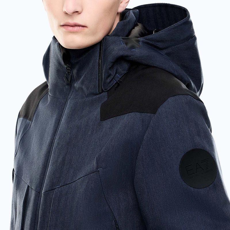 Herren-Skijacke EA7 Emporio Armani Elitary Fashion fancy blue herringbo 4