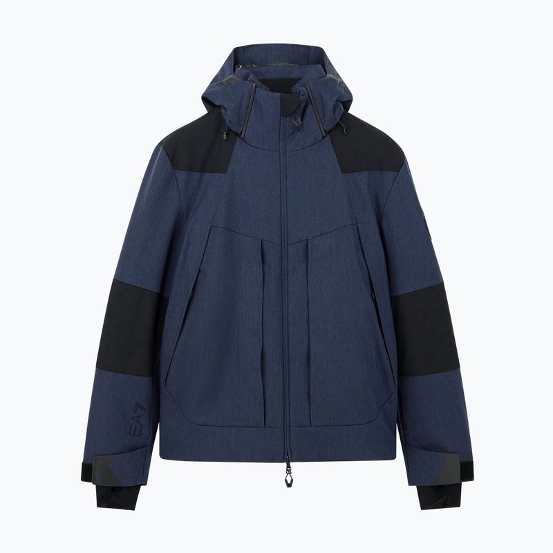Herren-Skijacke EA7 Emporio Armani Elitary Fashion fancy blue herringbo 5