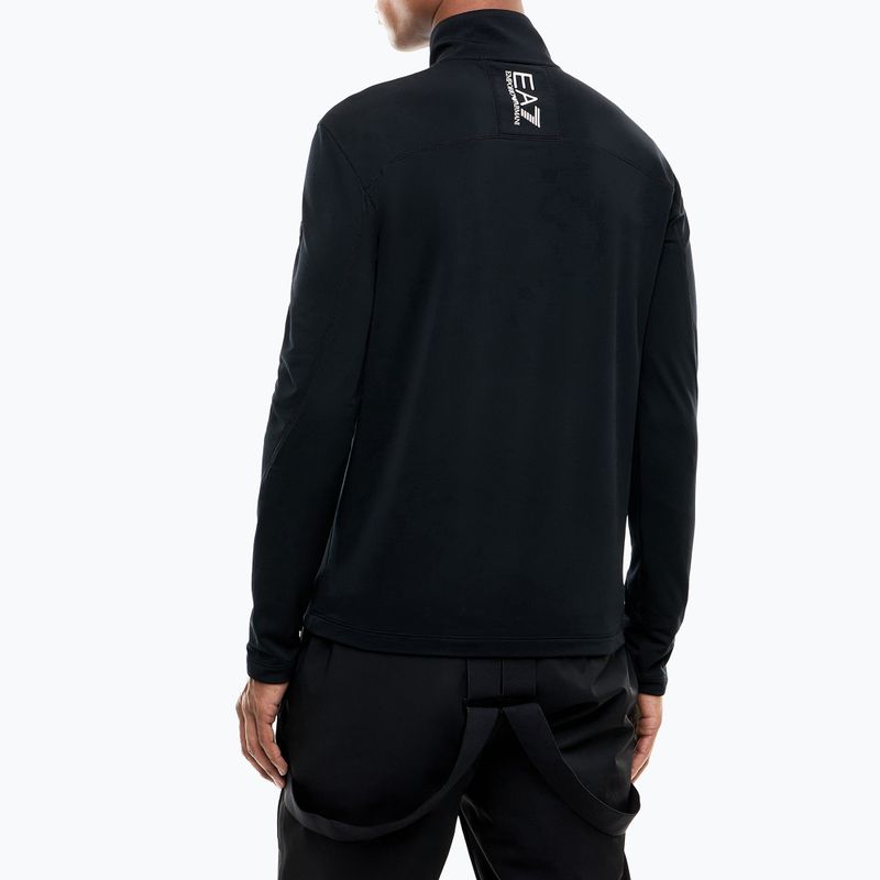 Herren-Skifleece EA7 Emporio Armani Pure Powerstretch T-Top Half Zip black 3