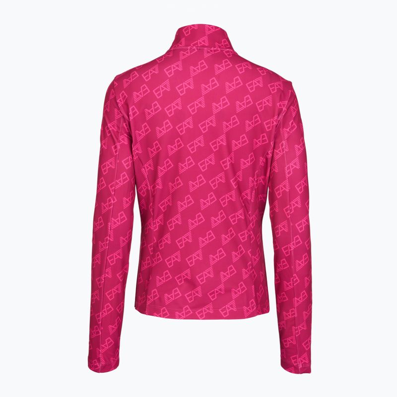 Damen Ski‑Sweatshirt EA7 Emporio Armani Pure Powerstretch T-Top Half Zip fancy vivacious mono 2