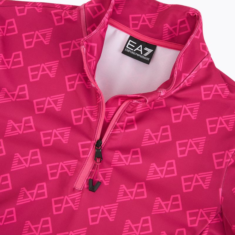 Damen Ski‑Sweatshirt EA7 Emporio Armani Pure Powerstretch T-Top Half Zip fancy vivacious mono 3