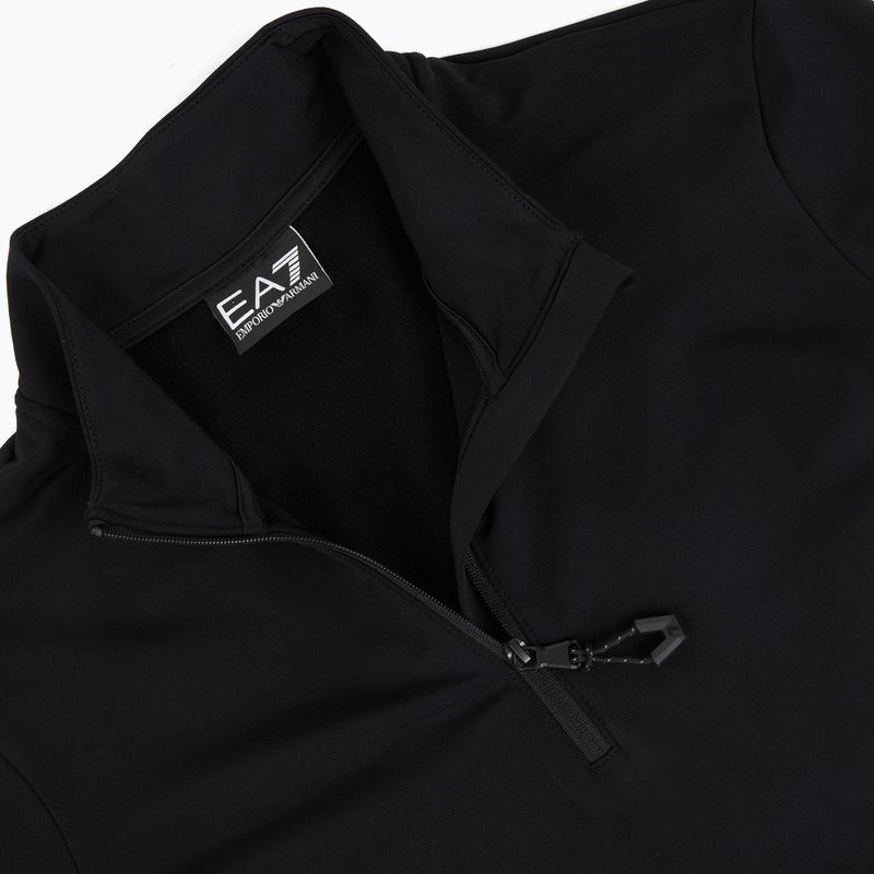 Damen Ski‑Sweatshirt EA7 Emporio Armani Pure Powerstretch T-Top Half Zip black 3