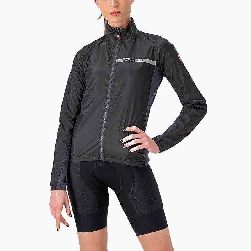 Fahrradjacke Damen Castelli Squadra Stretch light black/dark gray