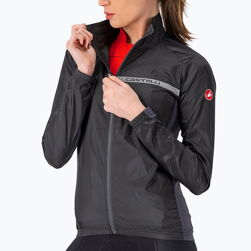 Fahrradjacke Damen Castelli Squadra Stretch light black/dark gray 3
