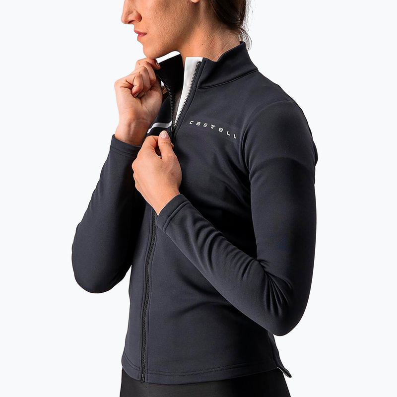 Damen Radfahren Sweatshirt Castelli Sinergia 2 Jersey FZ W leicht schwarz/weiß 3