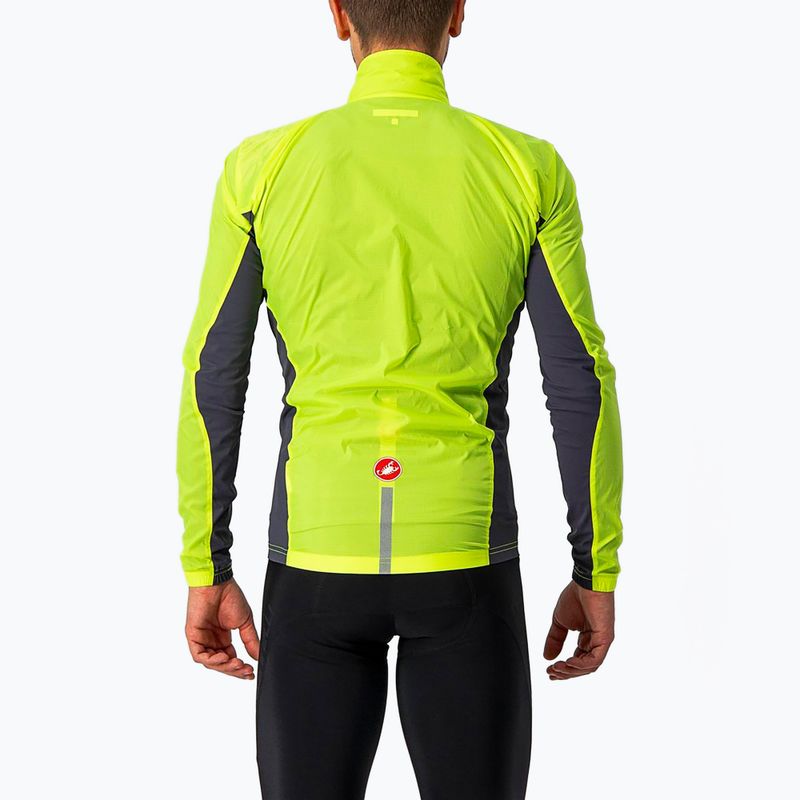Castelli Squadra Stretch Herren Fahrradjacke limone/dunkelgrau 2