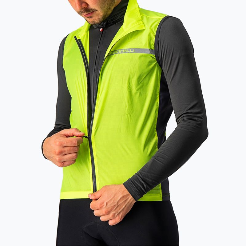 Fahrradweste Herren Castelli Squadra Stretch electric lime/dark gray 3