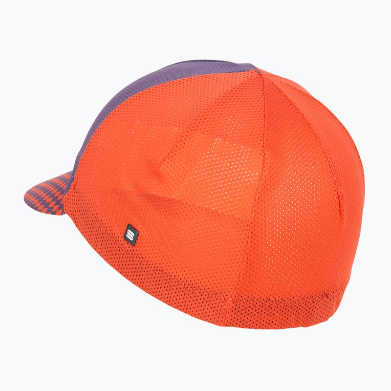 Sportful Checkmate Cycling Helm Kappe orange und lila 1123038.117 3