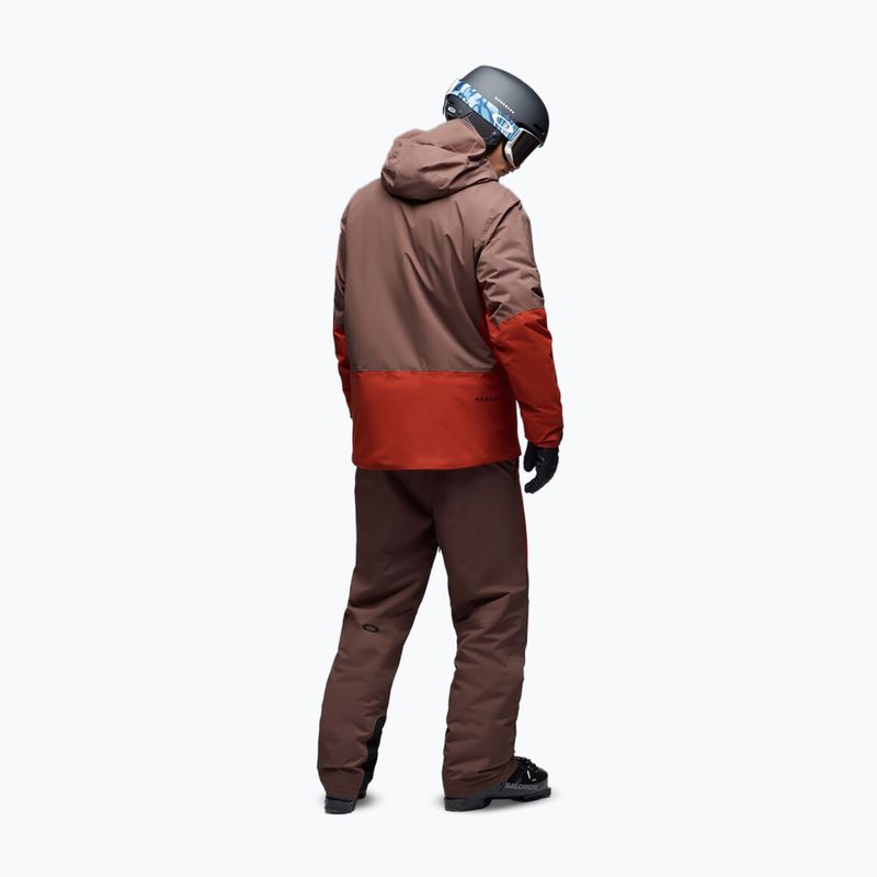 Herren-Skijacke Oakley Canopy Pro Insulated dark umber/flame red 3