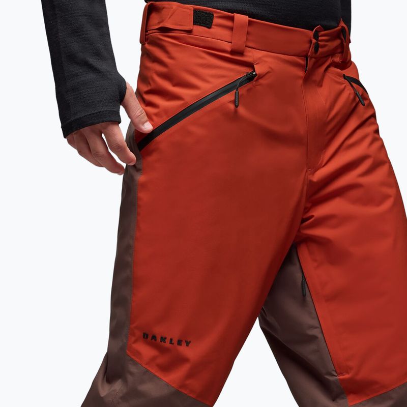 Herren Skihose Oakley Canopy Pro Insulated Dark Umber/Flame Red 4