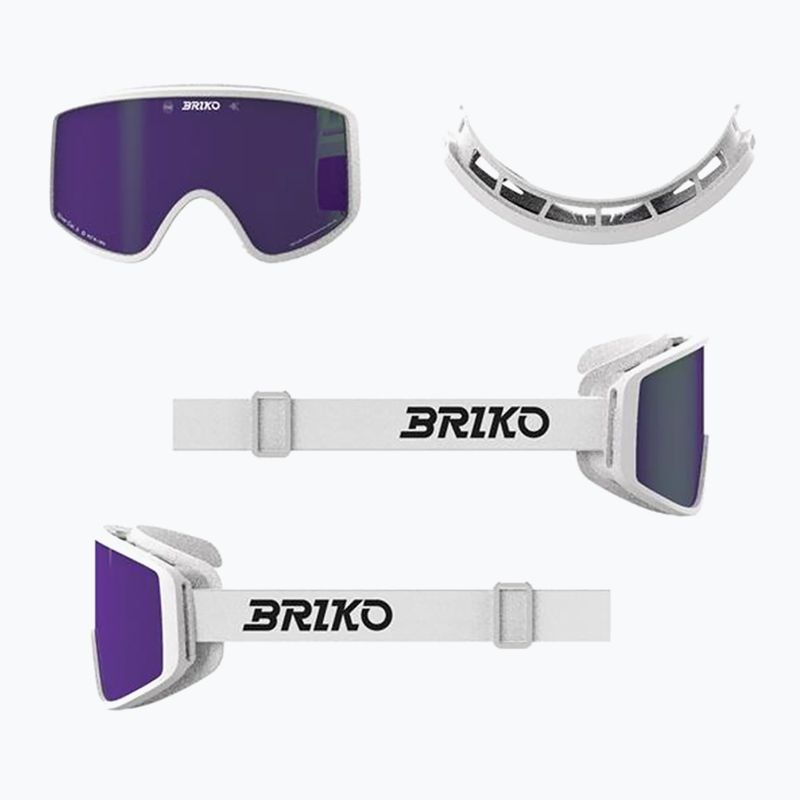 Skibrille Briko Pulse white/purple 5