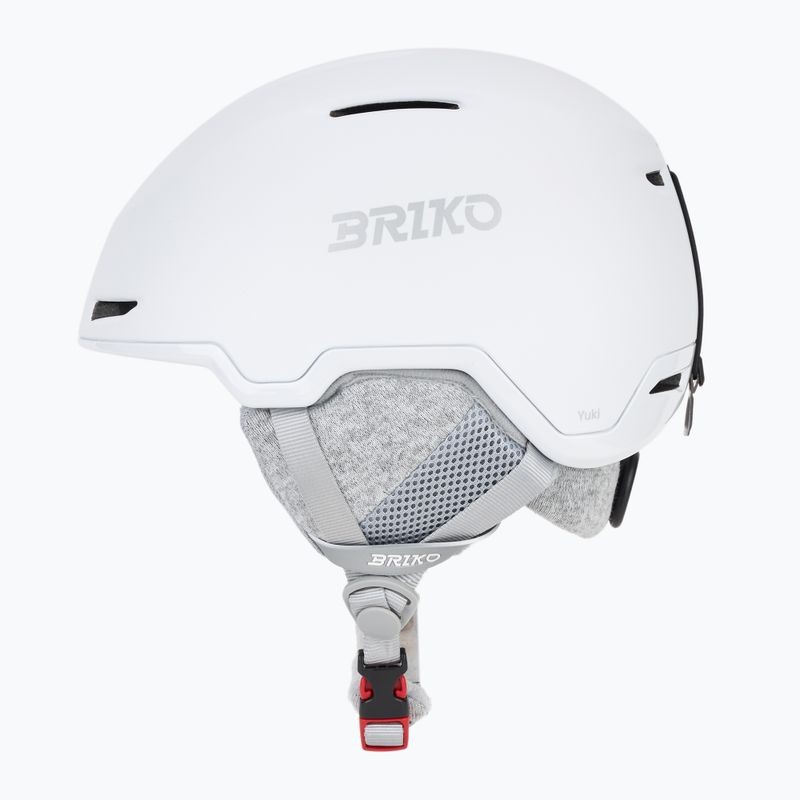 Skihelm Briko Yuki matt shiny white/silver 3