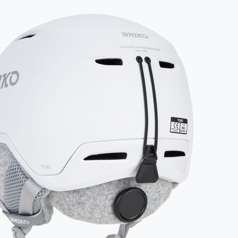 Skihelm Briko Yuki matt shiny white/silver 8