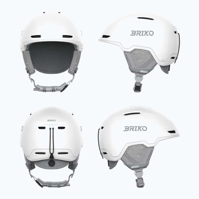 Skihelm Briko Yuki matt shiny white/silver 10