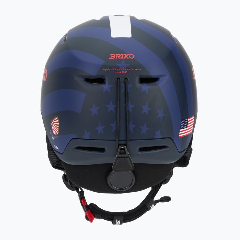 Skihelm Briko Aran USA matt tangaroa blue/biscay blue/cardinal red/white 4