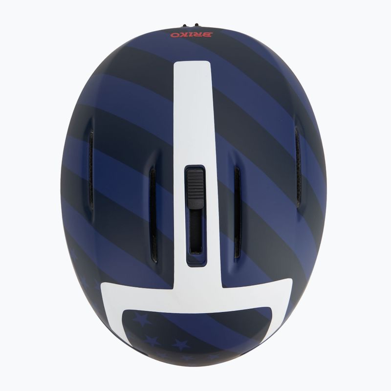 Skihelm Briko Aran USA matt tangaroa blue/biscay blue/cardinal red/white 6