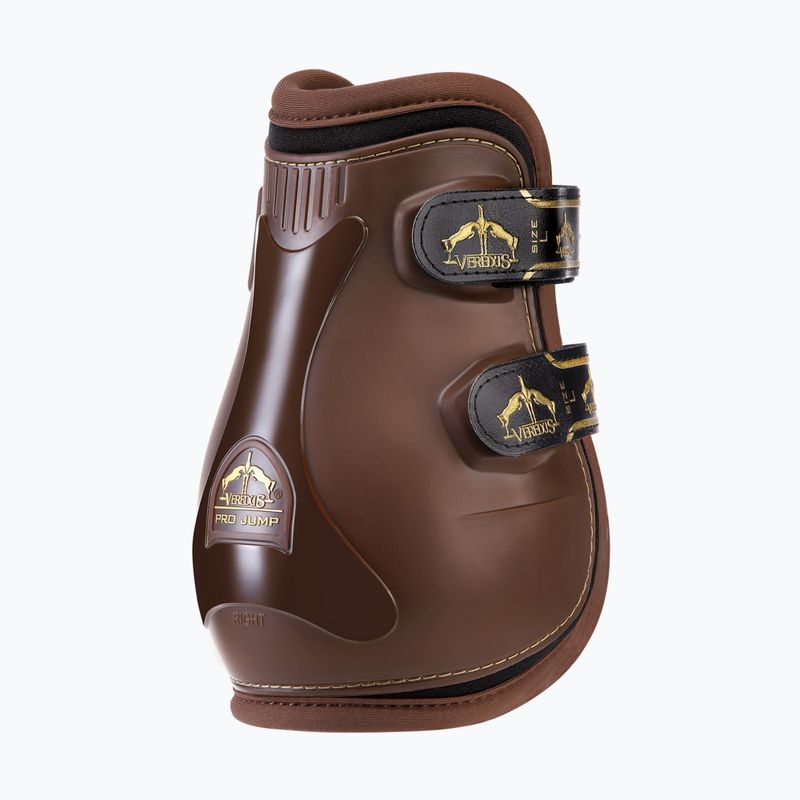 Veredus Grand Slam Pro Jump braun und gold Pferd hinter Protektoren PJUGS32