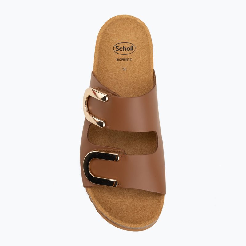 Damen-Pantoletten Scholl Montery 2 Straps Ad Med cognac 5