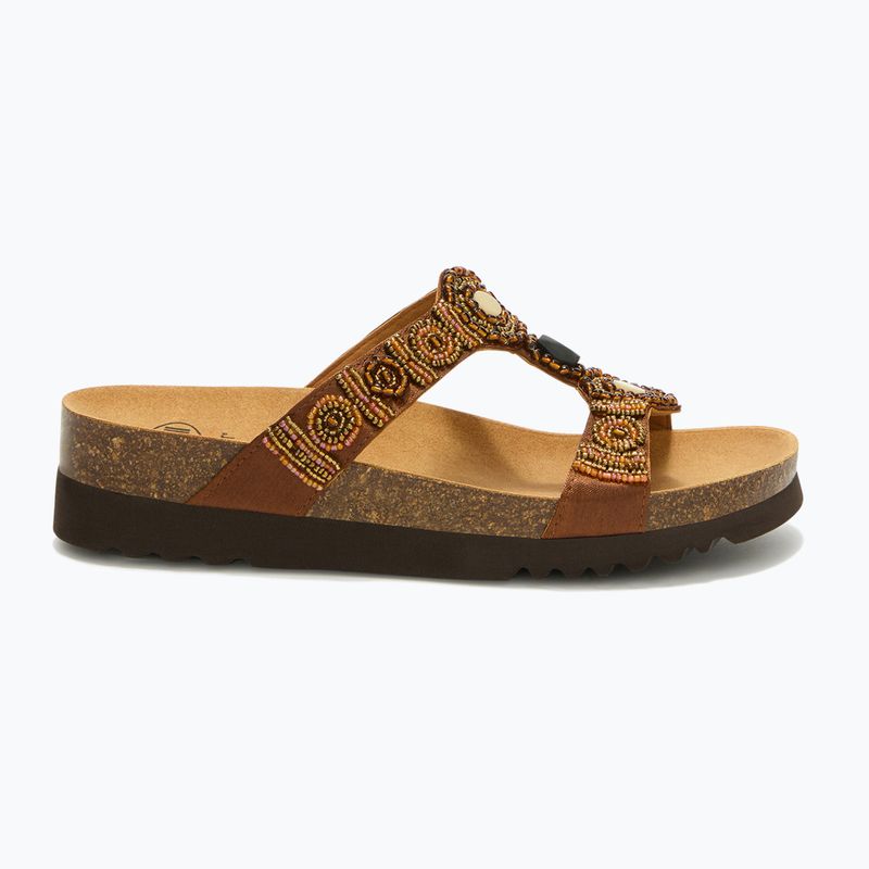 Damen-Pantoletten Scholl New Bogota Wedge Med cognac/multi 2