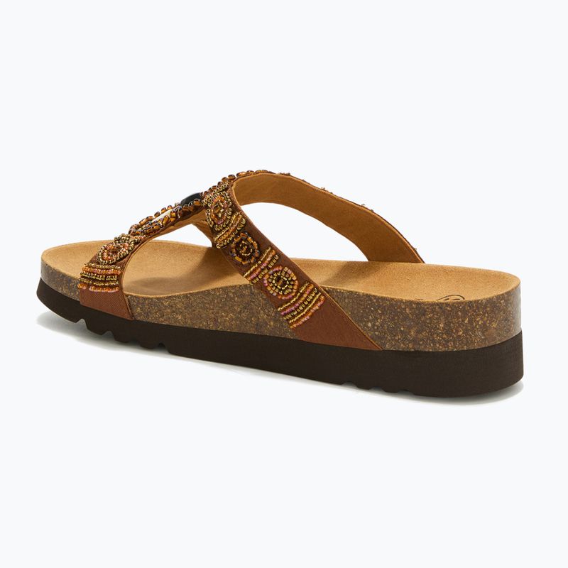 Damen-Pantoletten Scholl New Bogota Wedge Med cognac/multi 3