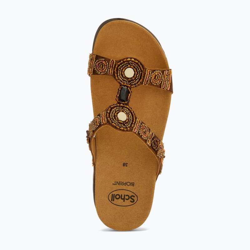 Damen-Pantoletten Scholl New Bogota Wedge Med cognac/multi 4
