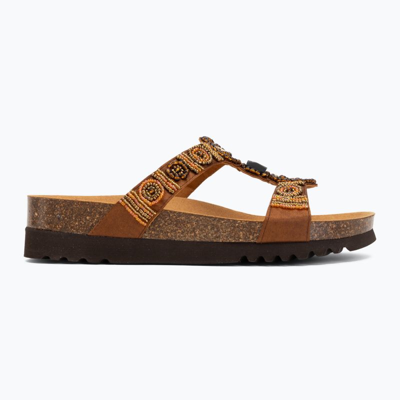 Damen-Pantoletten Scholl New Bogota Wedge Med cognac/multi 2