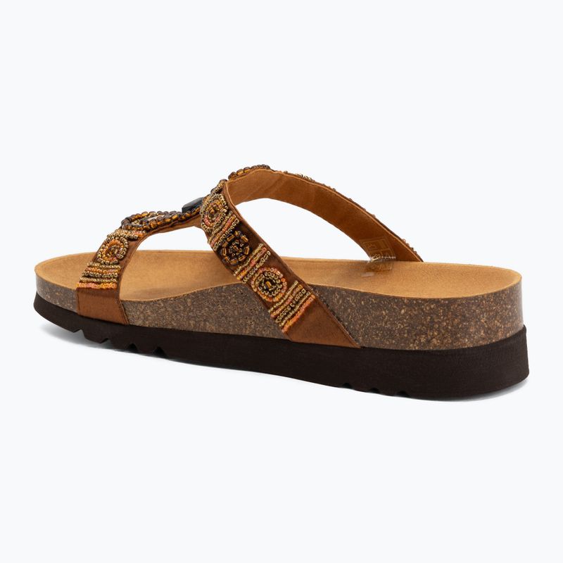 Damen-Pantoletten Scholl New Bogota Wedge Med cognac/multi 3