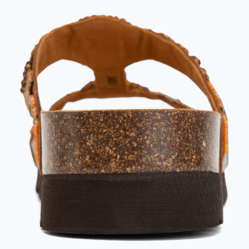 Damen-Pantoletten Scholl New Bogota Wedge Med cognac/multi 6