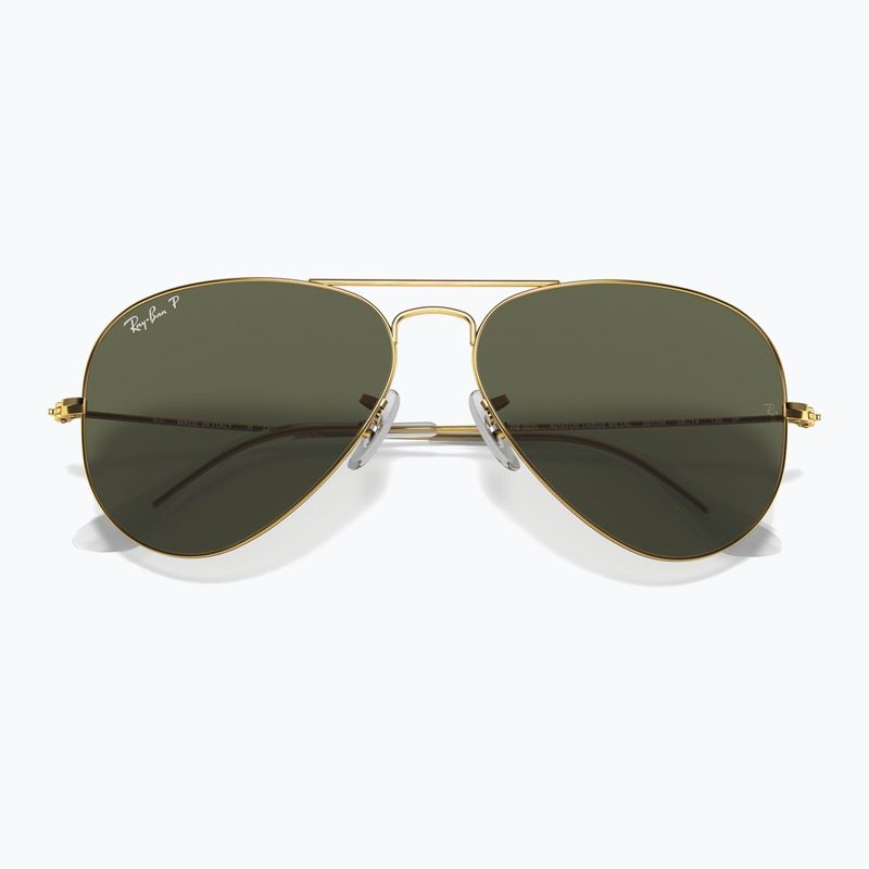 Sonnenbrille Ray-Ban Aviator Classic arista gold/green g-15 polarized 3