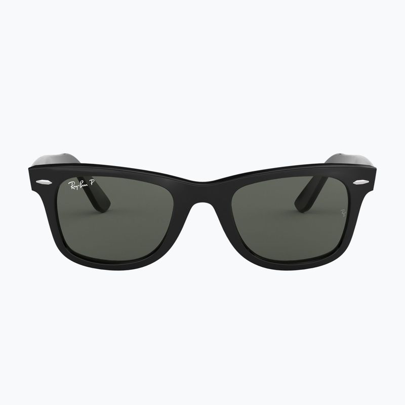 Sonnenbrille Ray-Ban Wayfarer Classic black/green polarized 2
