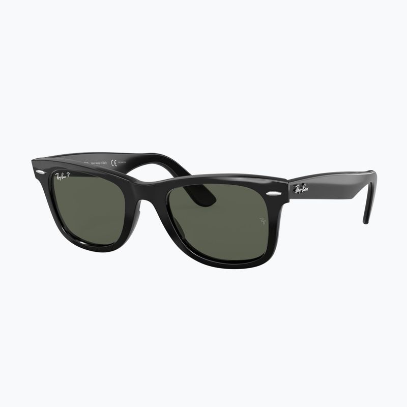 Sonnenbrille Ray-Ban Wayfarer Classic black/green polarized 4