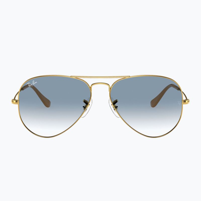 Sonnenbrille Ray-Ban Aviator Classic arista gold/light blue 2