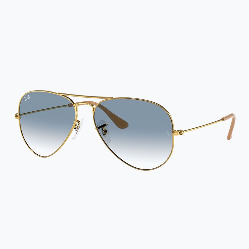 Sonnenbrille Ray-Ban Aviator Classic arista gold/light blue 4