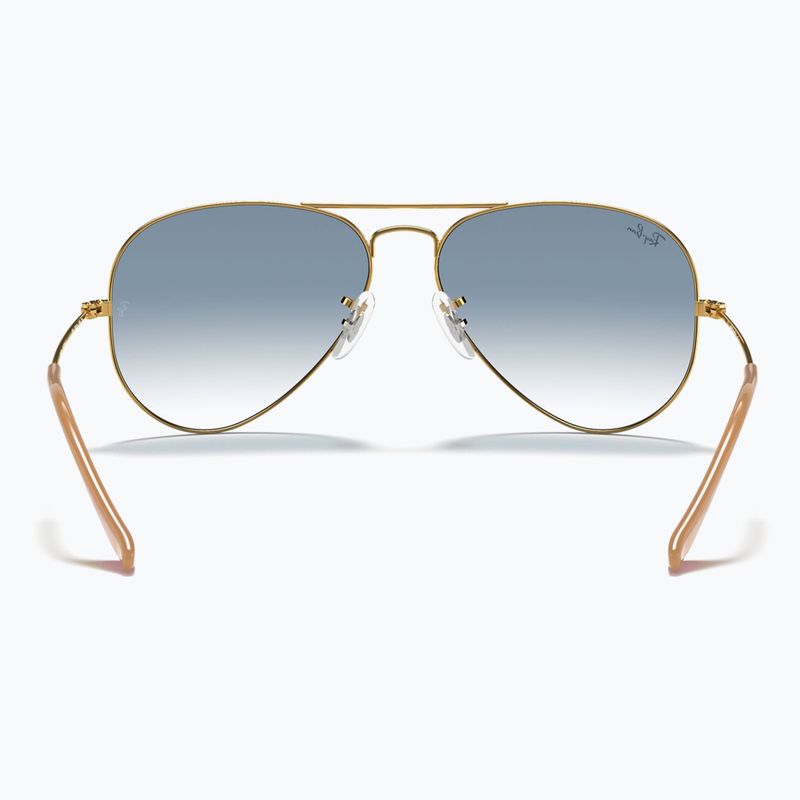 Sonnenbrille Ray-Ban Aviator Classic arista gold/light blue 5
