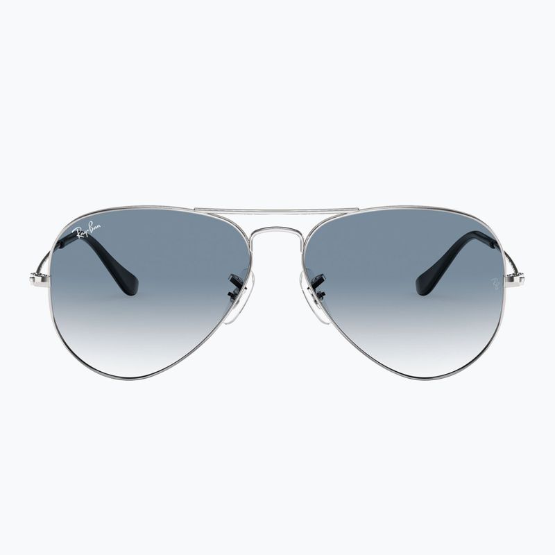 Sonnenbrille Ray-Ban Aviator Classic silver/light blue 2