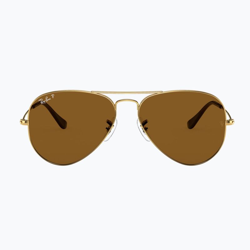 Sonnenbrille Ray-Ban Aviator Classic arista gold/brown polarized 2