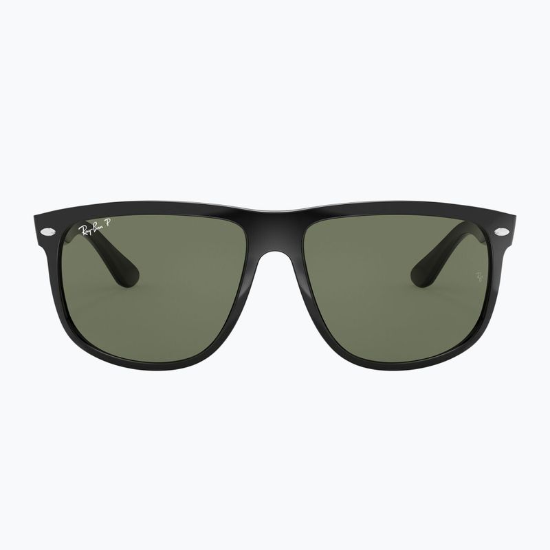 Sonnenbrille Ray-Ban Boyfriend black/dark green polarized 2