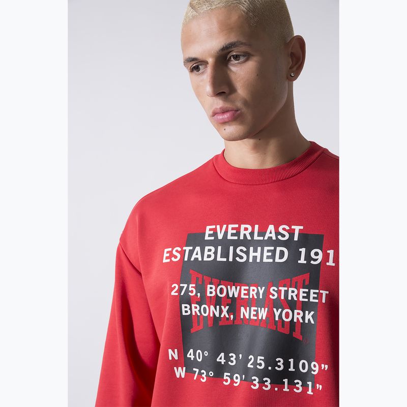 Herren Everlast Streetwear Crewneck Sweatshirt rot/schwarz 4