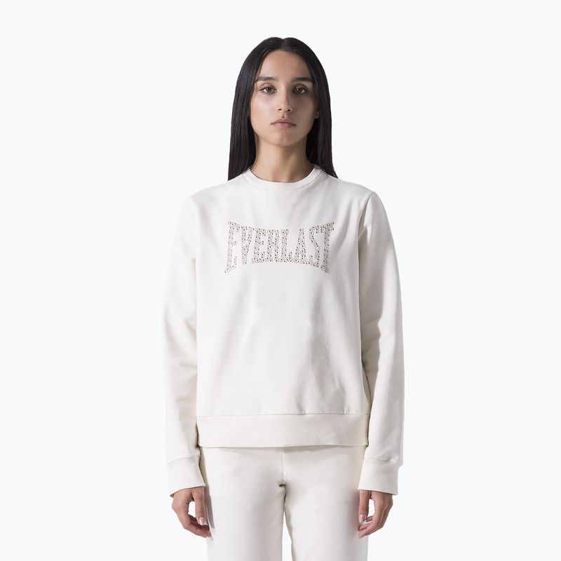 Women's Everlast Freizeit Sweatshirt mit Rundhalsausschnitt staubig weiß