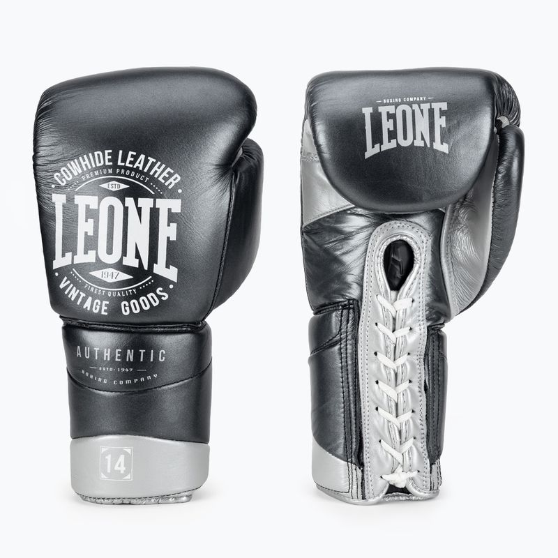 LEONE 1947 Authentic 2 schiefergraue Boxhandschuhe