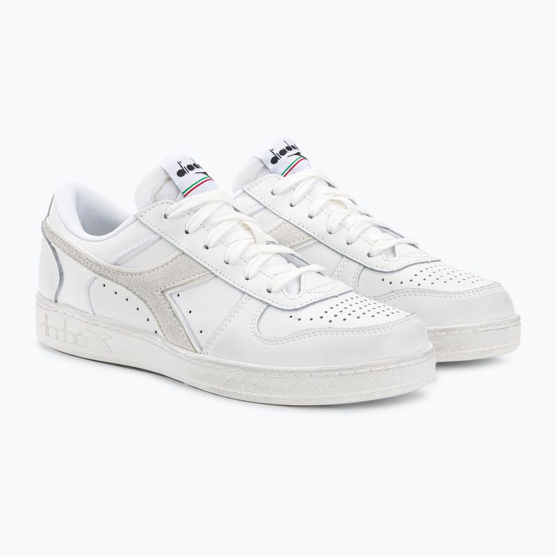 Diadora Magic Basket Low Icona Leder weiß/weiß Schuhe 4