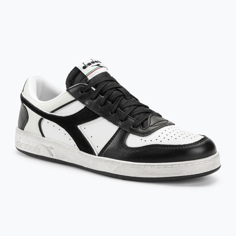 Diadora Magic Basket Low Icona Leder schwarz/weiss Schuhe