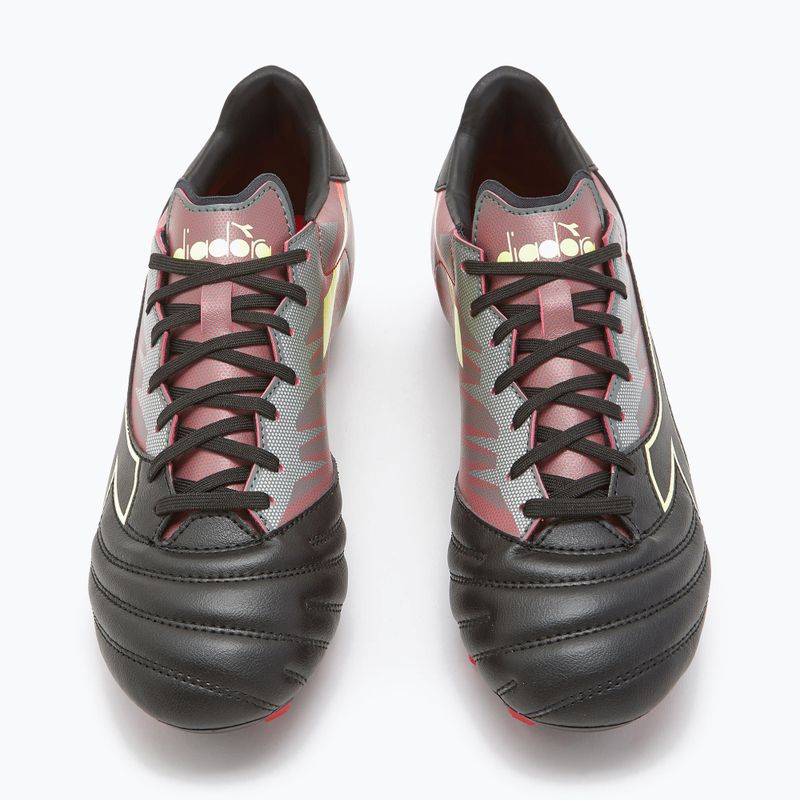 Herren Diadora Brasil Elite Veloce R LPU Fußballschuhe schwarz und rot DD-101.179181-D0136-39